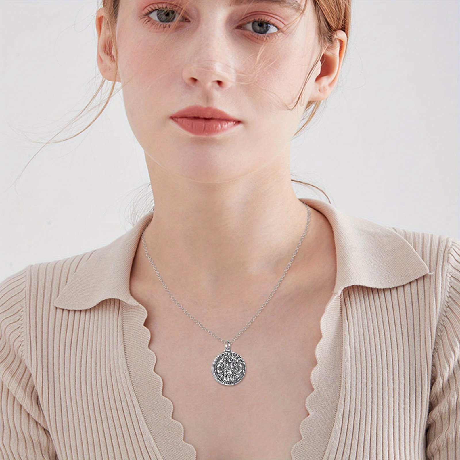Sterling Silver Saint Christopher Urn Necklace, Memorial Gift